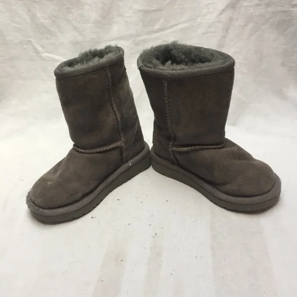 Toddler - Mini UGG Gray Boots Size: 8 - Picture 4 of 8